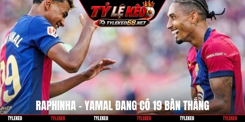 Raphinha - Yamal đang có 19 bàn thắng